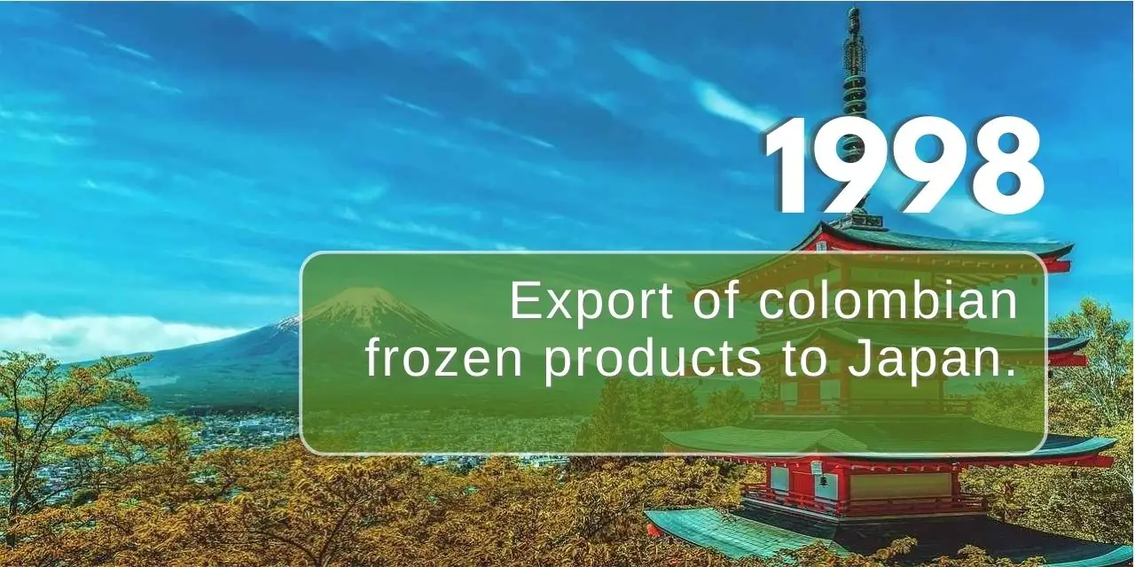 Naturandina starts to export colombian frozen products to Japan in 1998