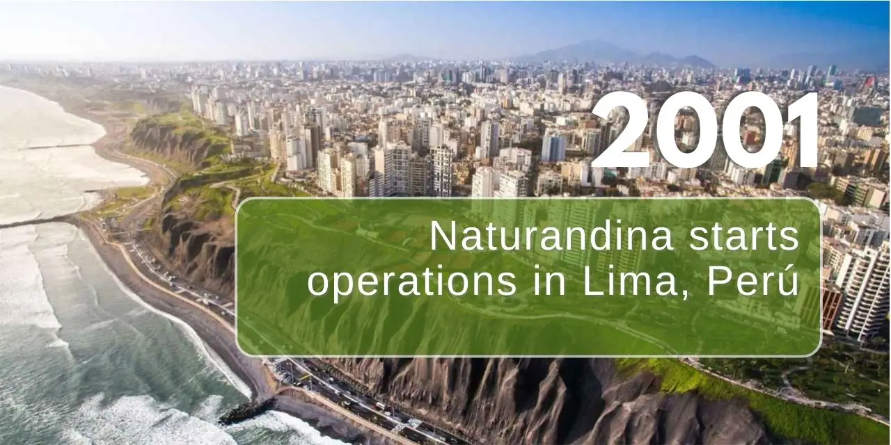 Naturandina starts operations in Lima Peru in 2001