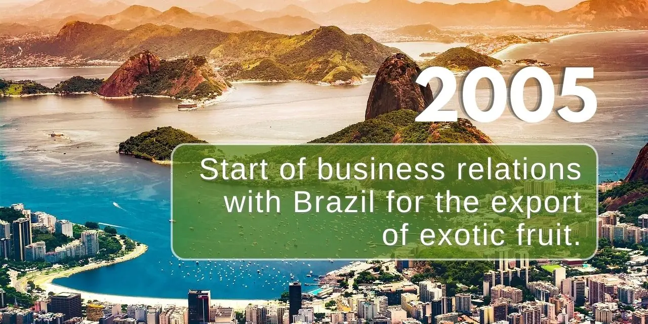 In 2005 Naturandina starts business relations with Brazil for the export of exotic fruit