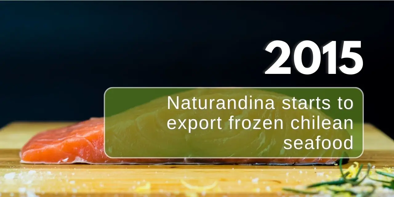 in 2015 Naturandina starts to export frozen chilean seafood